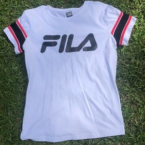 White Fila shirt